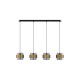 9236383 Висечка светилка SIANNA 4xE27 Smoke Glass & Brass gold Metal Nova Luce